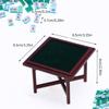 Realistic Clothes Mahjong Table Realistic Pretend Play for Kids Table and Chairs Model Toy 1:12 Doll House Accessories