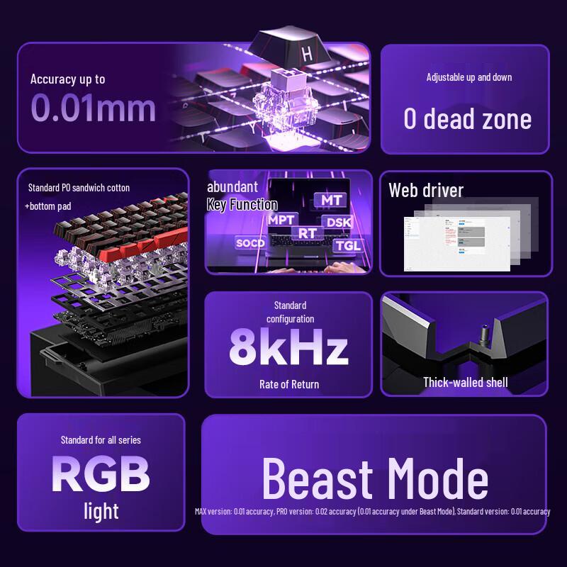 Игровая клавиатура AULA HERO 68HE с магнитными переключателями