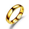 Simple Smooth 4mm Arc Steel Ring Stainless Steel Couple Ring Hand Jewelry