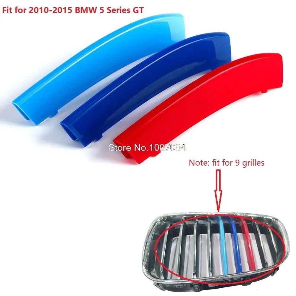 Angelguoguo 3D M Стайлинг Решетка автомобиля спортивная полоса ABS Motorsport Power Performance наклейка для 2010-2015 BMW 5 серии GT