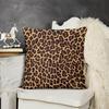 Cheetah Leopard Brown Decorative Throw Pillow Covers 18x18 Inch Farmhouse Cushion Cover Plush Pillow Case for Couch Sofa Bed Outdoor Home Decor