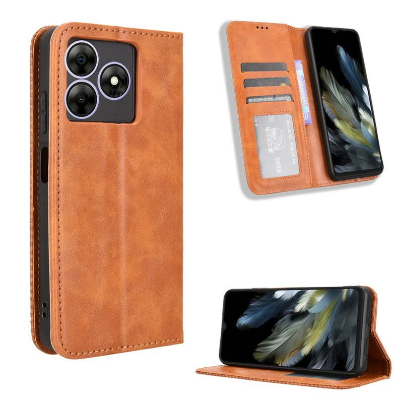 Кожаный флип-чехол для Blackview Wave 8 / Wave 8C PU Case [Flip Vintage Leather] Ударопрочный прочный ретро-чехол для телефона