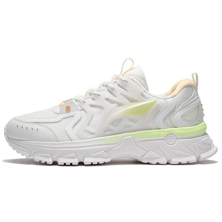 Кроссовки Li Ning Ling Feng Trend Shock Absorbation Rebound Low Top для бега, мужские кроссовки цвета шампанского и белого ARLS001-1