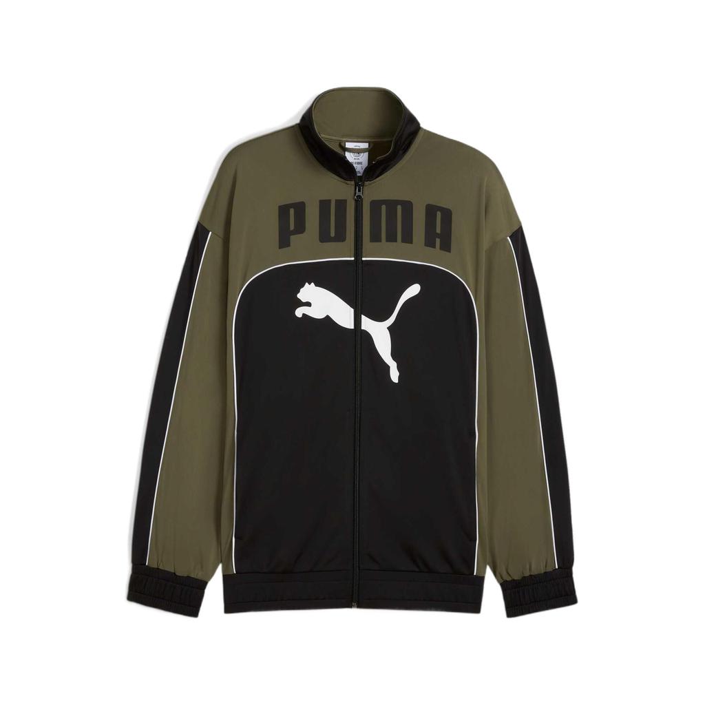 Puma Soft Breathable Comfortable Stand Collar Zipper Long Sleeve T-Shirt Unisex Tops Dark-Green 631468-01