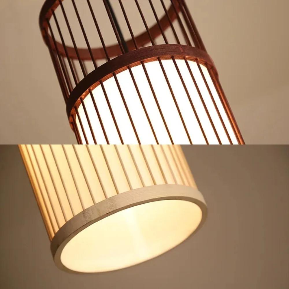 JOYINLED Bamboo Lamp Shade 18x42CM for Pendant Lamp Hand Knitted Chinese Style Hanging Lamps Home Art Decor Lighting Fixtures