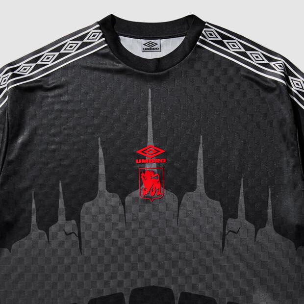 UMBRO [Umbro X Slam Jam] History Tape Short Sleeve Jersey Black Ur111Orj33