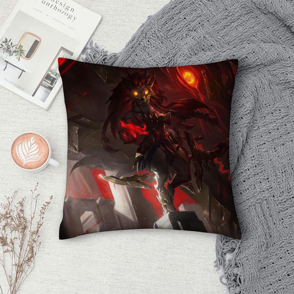 K-Kindred LOL Игровая Наволочка Декоративная для Дивана Домашний Двусторонний Принт Плюшевая Квадратная Наволочка для Подушки Декор Подушки Чехол