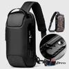 Anti-theft Waterproof Crossbody Bag with USB 3.0 + C Type Charging Lock System
