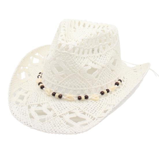 Соломенная ковбойская шляпа для мужчин женщин шляпа в западном стиле ковбойская шляпа с моделируемыми полями плетеная ажурная пляжная прибрежная шляпа от солнца