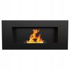 Wall Mounted Bioethanol Fireplace DELTA2 TÜV Black Set