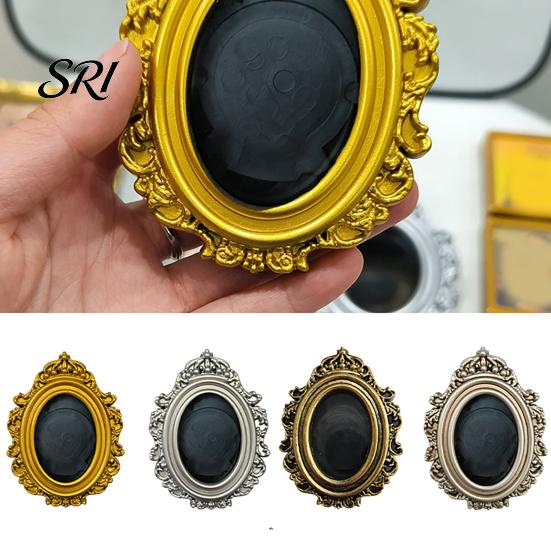 3D Refrigerator Magnet Vintage Photo Frame DIY Oval Picture Holder Fridge Decorative Home Kitchen Office Whiteboard Decor Ornament