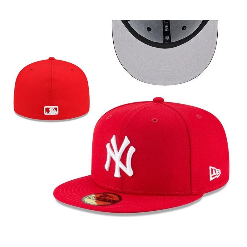 Mens Flat Brim Baseball Cap Closed Back Breathable Hip Hop Style Multiple Sizes