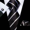 2021 Men Ties 10 Styles Silk Necktie Hanky Cufflinks Plaid Striped Ties Set for Business Wedding