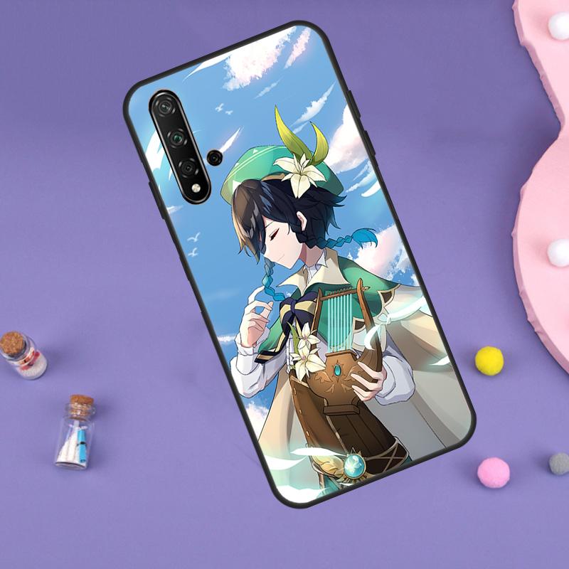 Genshin Impact Venti Case For Huawei Nova Y70 Y60 Y61 Y90 Y91 5T 9 10 SE 3i 8i 11i 11 Pro P20 P40 P30 Lite Cover