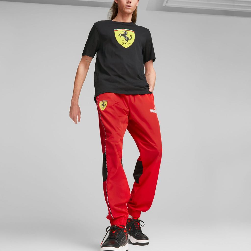 Puma X Ferrari Active Sports Collaboration Large Logo Casual Crew Neck Short Sleeve T-Shirt Men Tops Black 538175-01