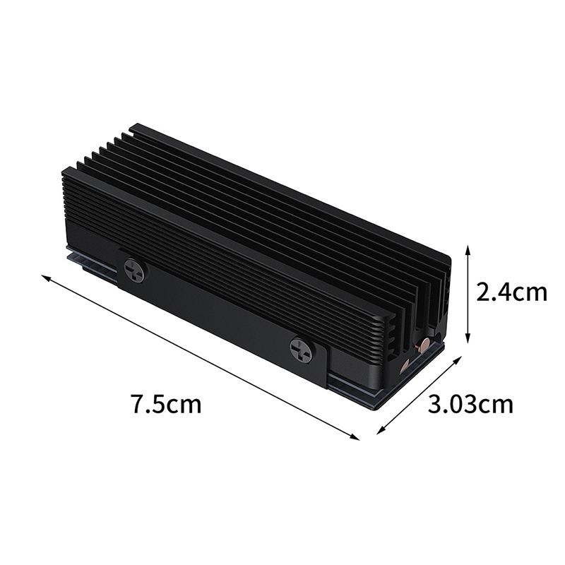 SSD-V3 2280 M.2 Твердотельный накопитель с двумя тепловыми трубками Полностью алюминиевый жилет с решеткой NVMe Высокоэффективный радиатор Игровые аксессуары