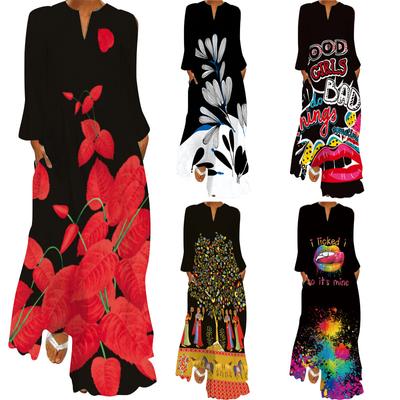 Повседневное летнее платье Max с длинным рукавом и V-образным вырезом с принтом бабочек для пляжного отдыха