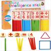 Kids Montessori Wooden Educational Math Calculate Mathematics Games Counting Number Sticks Material Early Learning Children Toys