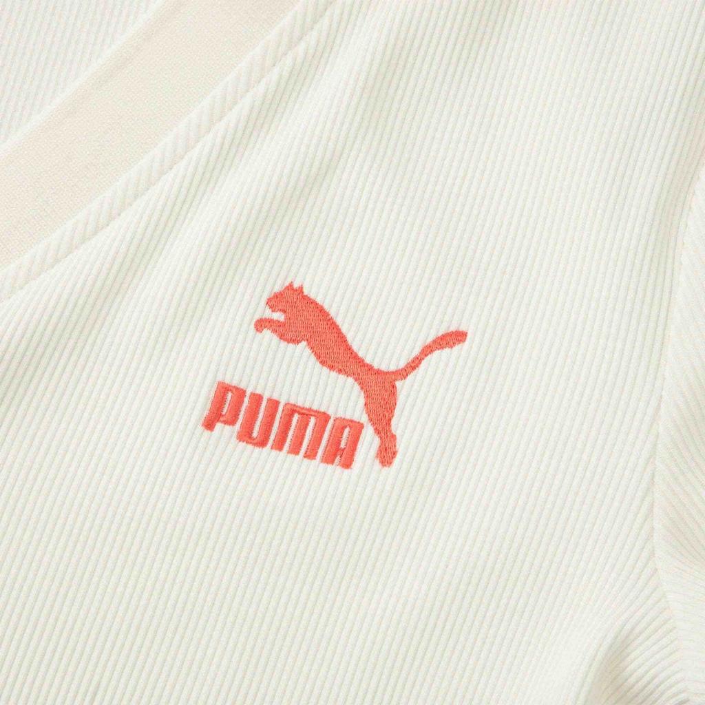 (WMNS) Женская футболка-поло PUMA с логотипом 'Бежевый Красный' 626863-65