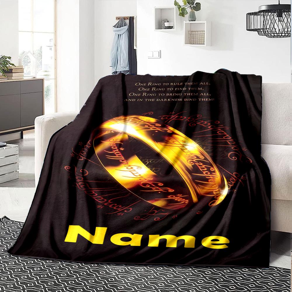 Customiz Name Personality The Fellowship of the Ring Blanket Soft &Warm Sofa Office Bed Travel Lunch Break Blanket, Gift Suitable All Seasons