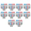 10Pcs Wire Conductor Connector 2in6out with Fixed Hole 4mm Splitter Fast Terminal Block 600V