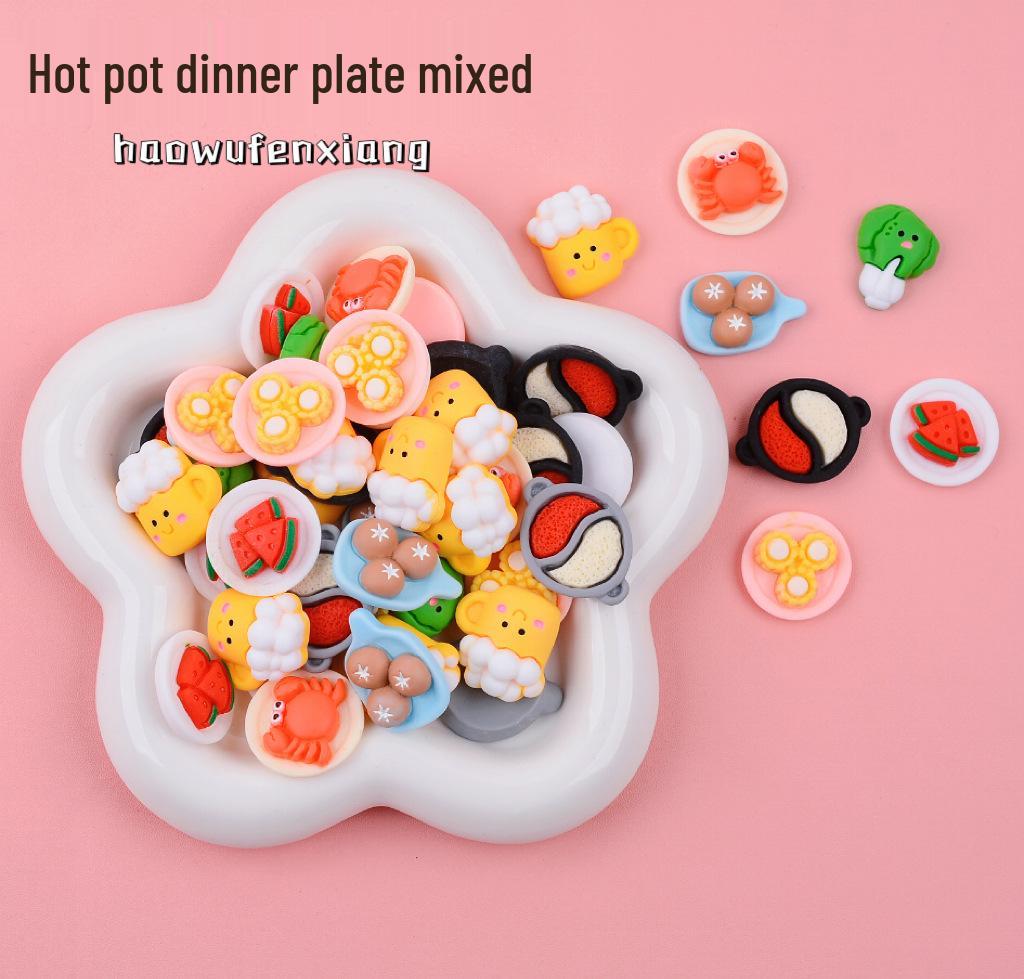 Мини Медведь Хлеб Смола Аксессуары: Заколка для волос, Магнит, Клей-крем, DIY Имитация еды, Игрушка