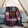 Occupational Therapy Occupational Therapy Work Of Heart Outdoor Customize Your Name Blanket Comfortable Soft Lightweight Allseason Multipurpose