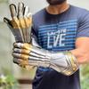 Medieval Battle Warrior Brass Steel Gauntlet Gloves Medieval LARP Hand Armor Cosplay And Halloween Costume Gear