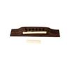 Acoustic Guitar Wood Rosewood Bridge Guitar Wood Bridge Guitar Saddles Nut Slotted with 6 Bridge Pins Easy to Install