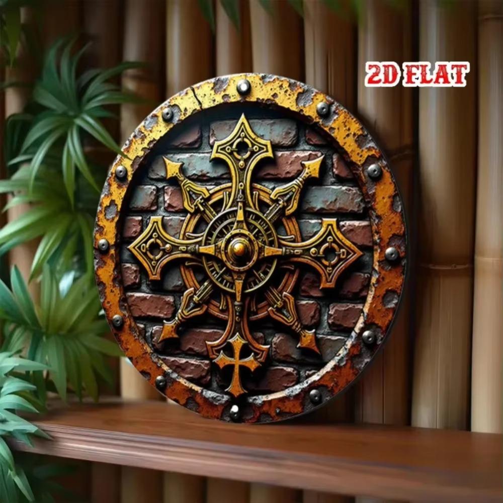 Винтажное Металлическое Настенное Искусство Средневековый Щит Рыцаря Домашний Декор