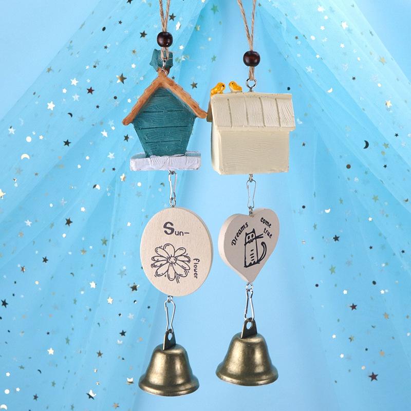 1pc Cute Resin Wind Chimes Hanging Creative Cartoon Birds Automobile Accessories Resin Crafts