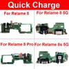 Для Realme 8 8S 8i 4G 5G USB-разъем для зарядки USB-зарядное устройство док-плата разъем порта гибкий кабель замена