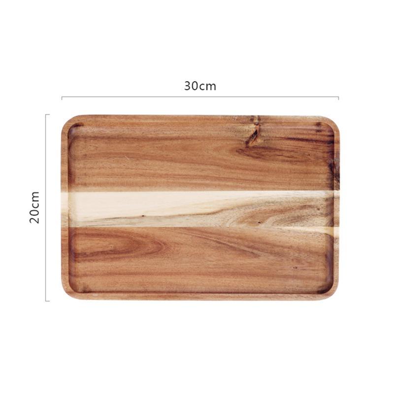 Поднос из натурального дерева, квадратная/прямоугольная деревянная тарелка, блюдо для еды, фруктов, десертов, чая, подносы для хранения, украшения для блюд