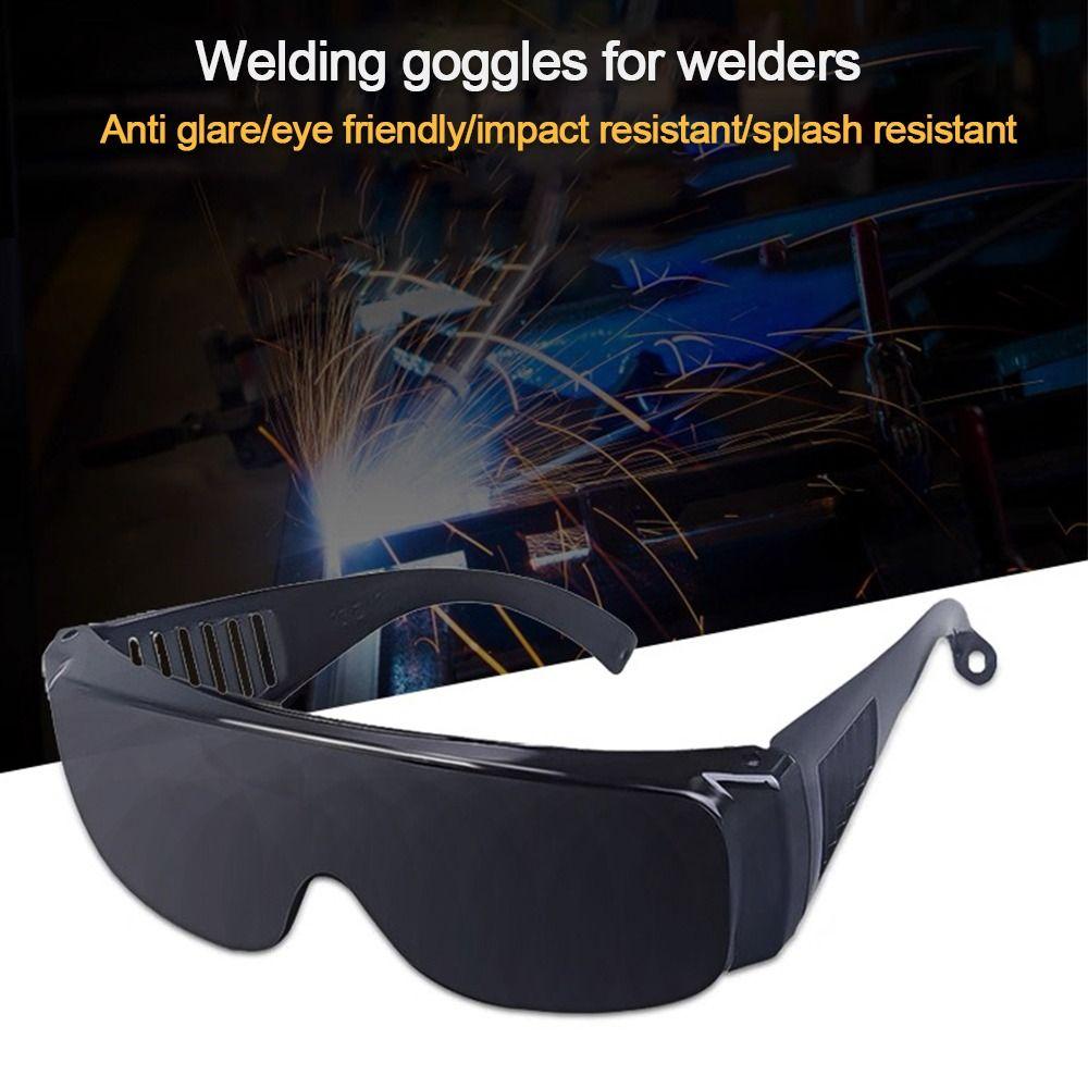 Black Welding Protective Glasses Anti-impact Safety Goggles Scratchproof Welding Glasses