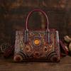 Retro Exquisite Embossed Women's Leather Bag Versatile Large Capacity Shoulder Bags