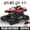 MOLD KING Технический внедорожник, электромобиль Polar Exploer, модель автомобиля, гусеничный грузовик MOC, кирпичи, игрушки для детей, рождественские подарки