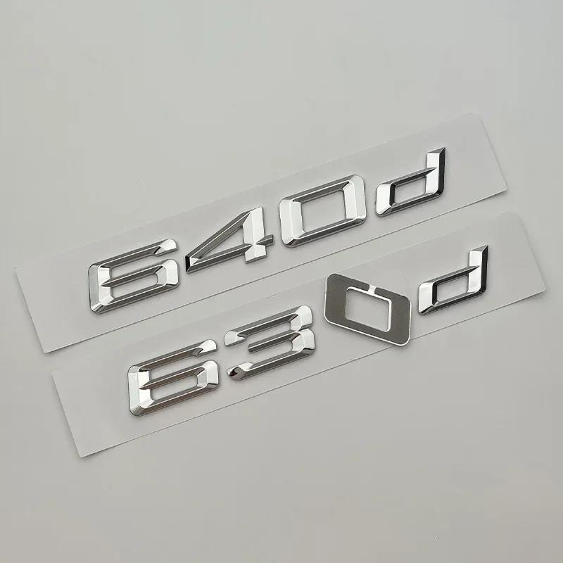3D ABS Chrome Auto Letters Badge Decal Car Rear Trunk Sticker For BMW 6 Series GT F06 F12 F13 Logo 630d 640d Emblem Accessories