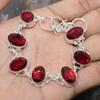 Браслет из стерлингового серебра 925 пробы с драгоценным камнем из мозамбикского граната ручной работы для женщин