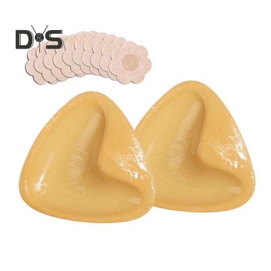 Двусторонние липкие вкладыши для бюстгальтера, многоразовые самоклеящиеся вкладыши для бюстгальтера Push Up, невидимые вставки для бюстгальтера для купальника бикини, спортивный бюстгальтер без бретелек