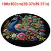 Non-slip Peacock Carpet Soft Door Gasket Durable Blanket  for Living Room Tea Table Bedside