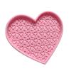 Heart Shaped Cleaning Pad 3D Printed Makeup Brush Mat, Heart-Shaped Scrubber with Textured Zones, Portable Mat Wash Tool for Foundation Eye