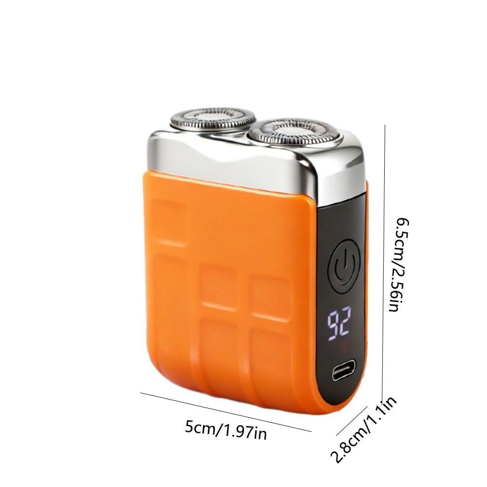 Type-C Charging Mini Electric Shaver Waterproof Design Portable Rotary Razor Smart Shaver  Husband