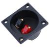 Square Shape Double Binding Post Type Speaker Box Terminal Cup Black And Red