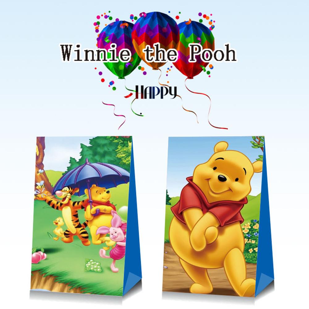 12pcs Winnie Party Gift Bags Party Favors For Baby Shower, Party Decoration