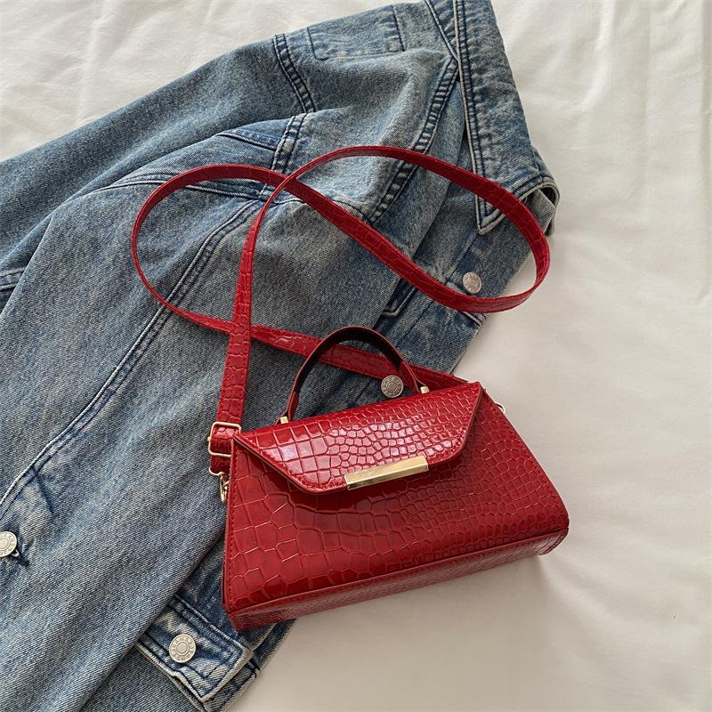 Сумка с узором крокодила женская 2025 новая модная текстура простой дизайн женская сумка через плечо