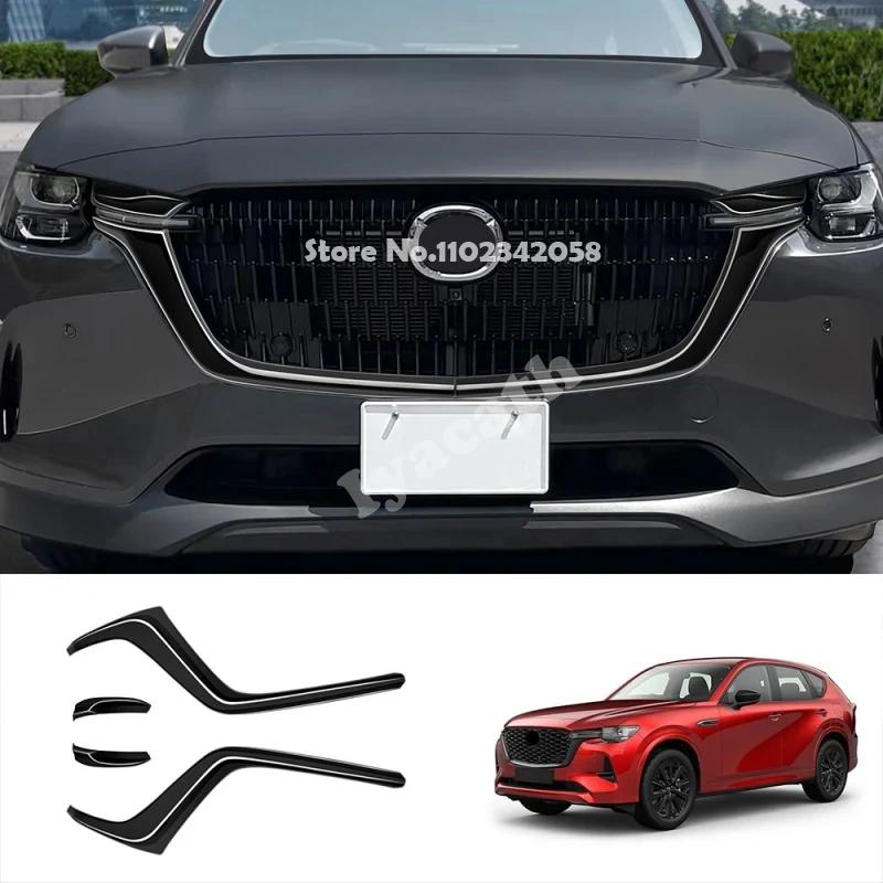 For mazda CX-60 CX60 CX-80 CX80 CX-90 CX90 2024 2025 ABS black Front Fog Lights Cover Head Headlights Lamp Stickers