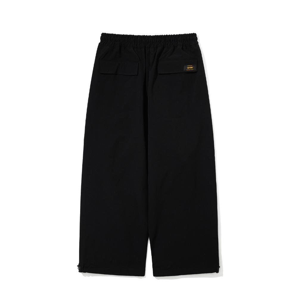 Kyumail 452 Double-Pleat Wide-Leg Easy Pants Black
