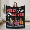 Puerto Rican Three Kings Flag Epiphany Blanket Reyes Magos Flannel Warm Throw for Chair Office Decoration