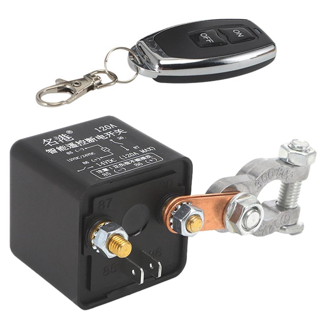 Universal Battery Switch Relay | Remote Control Battery Isolator | 24V / 12V 200A Wireless Remote Control Switch, Car Total Power Protection