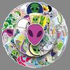 50 Alien Doodle Personality Cartoon UFO Decorative Skateboard Water Cup PVC Suitcase Stickers